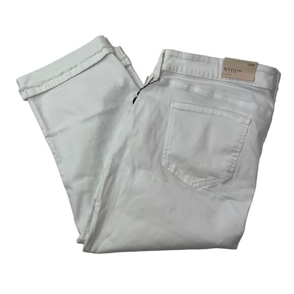 NYDJ Not Your‎ Daughters Jeans Plus 22W Marilyn Straight Crop with Fray Cuff NWT - Picture 5 of 16